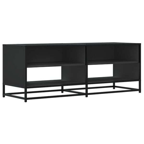 vidaXL TV Cabinet Black 120.5x40x46 cm Engineered Wood and Metal