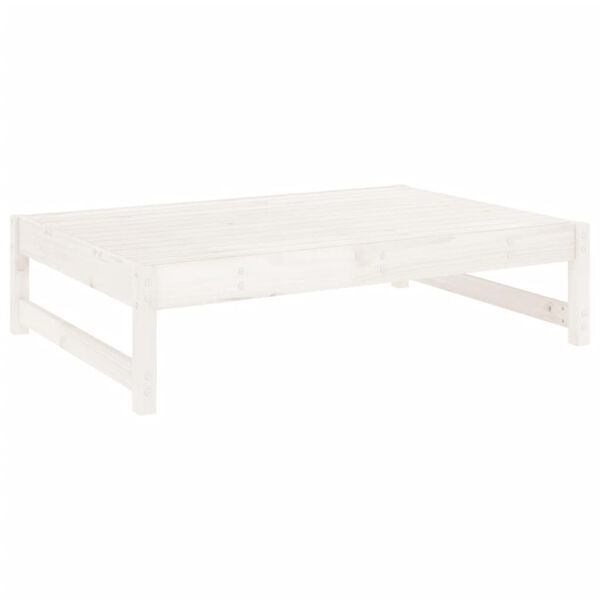 vidaXL Garden Footstool White 120x80 cm Solid Wood Pine