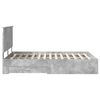 vidaXL Bed Frame Concrete Grey 140 x 200 cm Engineered Wood
