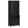vidaXL Highboard VIKEN Black 80x40x200 cm Solid Wood Pine