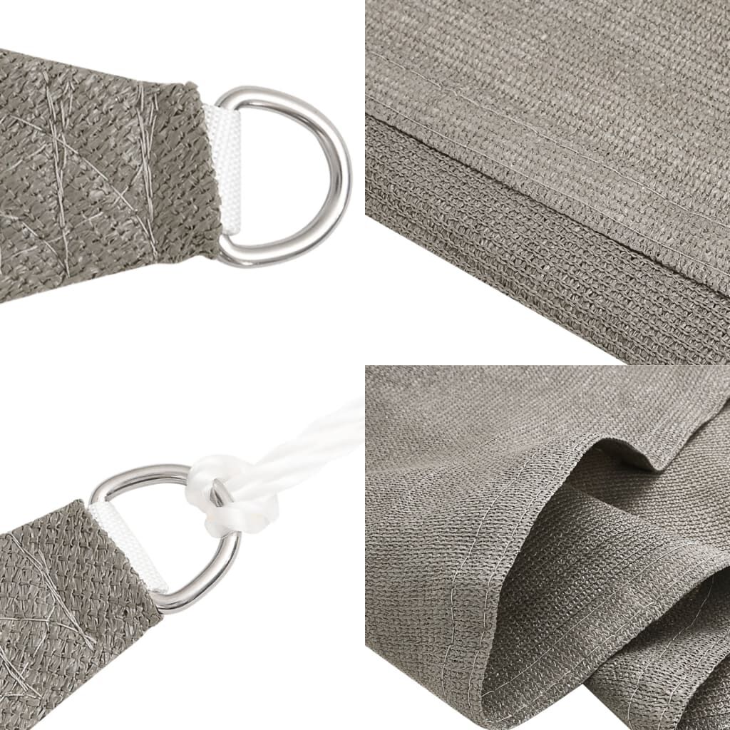 vidaXL Sunshade Sail 160 g/m² Rectangular Light Grey 3x4 m HDPE