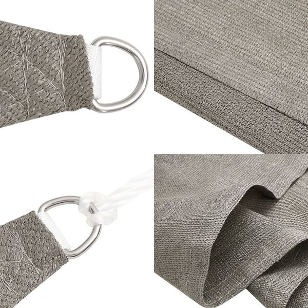 vidaXL Sunshade Sail 160 g/m² Rectangular Light Grey 3x4 m HDPE