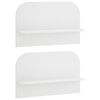 vidaXL Wall Shelf 2 pcs White 60 x 13.5 x 37.5 cm Engineered Wood