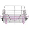vidaXL Pull-Out Wire Baskets 2 pcs Silver 400 mm