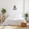 Homemania Wall Decoration Sailboat 40x50 cm Metal Black