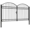 vidaXL Fence Gate ASSEN Double Door with Arched Top Steel 300x200 cm