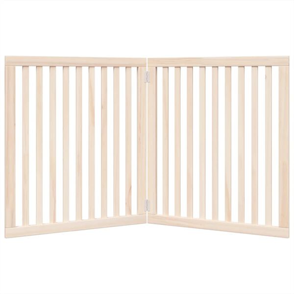 vidaXL Dog Gate Foldable 2 Panels 160 cm Poplar Wood