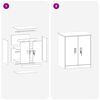 vidaXL Storage Cabinet White 60 x 40 x 70 cm Steel