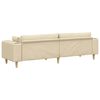 vidaXL Fabric Sofa with Cushion Cream 208 cm Fabric