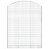 vidaXL Arched Gabion Basket 150x30x180/200 cm Galvanised Iron