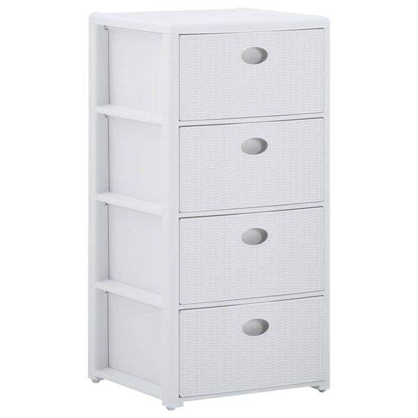 vidaXL 4-Drawer Chest White 40x40x80 cm