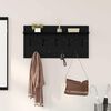 vidaXL Wall-Mounted Coat Rack with Shelf Black Oak 80 x 40 x 12 cm