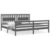 vidaXL Bed Frame without Mattress Grey 200x200 cm Solid Wood