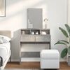 vidaXL Dressing Table with Mirror Concrete Grey 80x41x144.5 cm