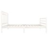 vidaXL Bed Frame without Mattress White Solid Wood 100x200 cm (810421+814080)