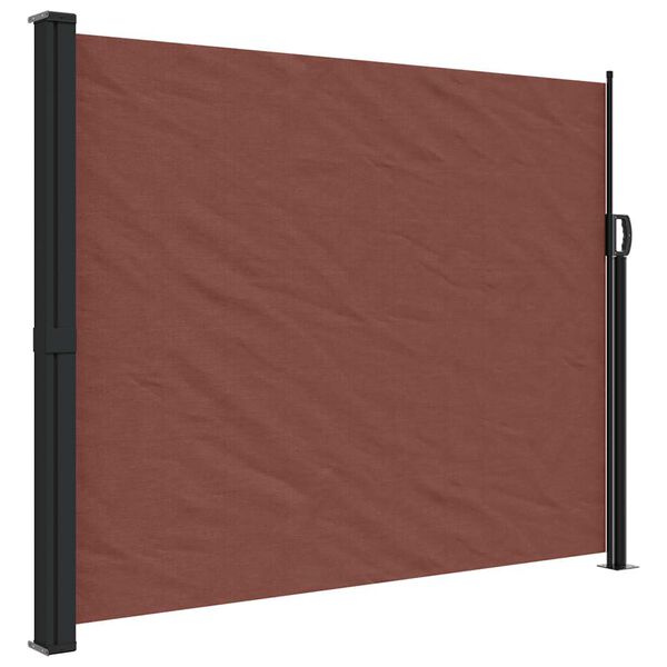 vidaXL Retractable Side Awning Brown 160x300 cm