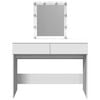 vidaXL Dressing Table with LED White 100x40x130 cm