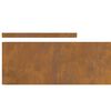 vidaXL Lawn Edging Rusty 450 x 0.05 x 20 cm Weathering Steel