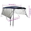 vidaXL 4-bow Bimini Top with Mesh Sidewalls 243x(170-182)x137 cm