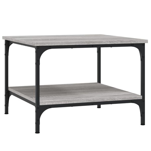 vidaXL Coffee Table Grey Sonoma 55x55x40 cm Engineered Wood