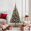 vidaXL Artificial Hinged Christmas Tree with Flocked Snow 120 cm