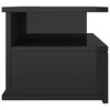 vidaXL Floating Nightstand High Gloss Black 40x31x27 cm Engineered Wood