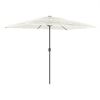 vidaXL Garden Parasol with Steel Pole White 300x200x250 cm