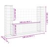 vidaXL U-shape Gabion Basket with 2 Posts Iron 140x20x100 cm
