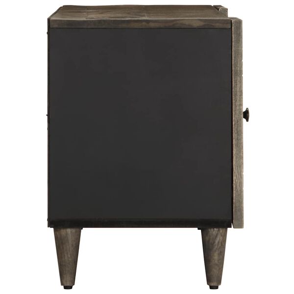 vidaXL TV Cabinet Light Grey 105x33.5x46 cm Solid Wood Mango