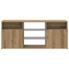 vidaXL TV Cabinet with LED Lights Artisian Oak 120x30x50 cm Engineered Wood
