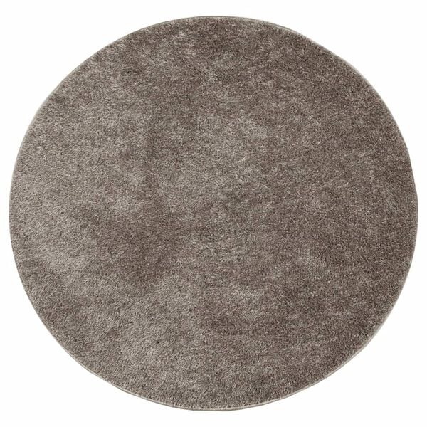 vidaXL Rug ISTAN High Pile Shiny Look Grey &Oslash; 100 cm