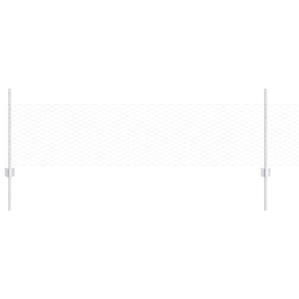 vidaXL Fence with Post Silver 0.5 x 10 m Steel