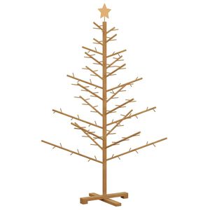vidaXL Wooden Christmas Tree with Stand Brown 150 cm Solid pine wood