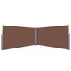 vidaXL Retractable Side Awning 160x600 cm Brown