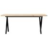 vidaXL Coffee Table X-Frame 110x40x45.5 cm Solid Wood Pine and Steel