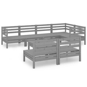 vidaXL Garden Lounge Set | Grey | Solid pinewood | No details provided | Modular