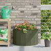 vidaXL Planter Olive Green 60 x 30 x 35 cm Steel