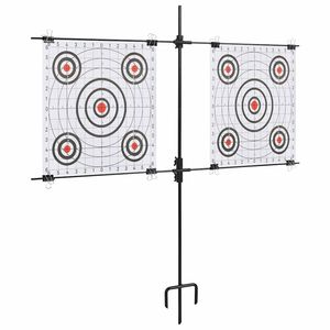 vidaXL Target Paper Stand with Shooting Papers 78x76 cm Steel