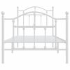 vidaXL Metal Bed Frame without Mattress with Footboard White 90x190cm