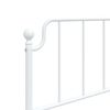 vidaXL Metal Bed Frame without Mattress with Footboard White 90x200cm