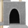 vidaXL Cat Tree with Sisal Scratching Posts Light Grey 110.5 cm
