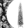 vidaXL Artificial Christmas Tree | Green with white flocking | PVC, Steel