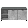 vidaXL Hall Bench with Cushion Concrete Grey 100 x 38 x 46 cm