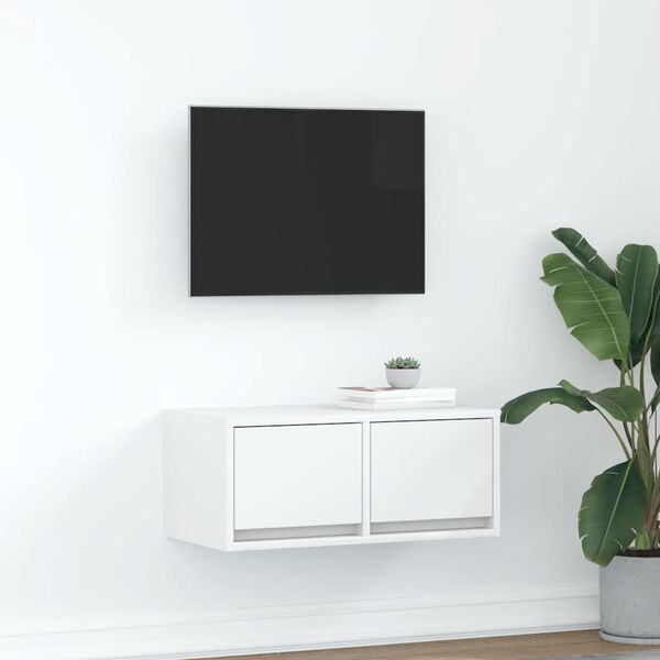 vidaXL TV Cabinet White 60x31x25.5 cm Engineered Wood