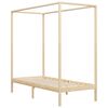 vidaXL Canopy Bed Frame without Mattress Solid Pine Wood 90x200 cm