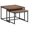 vidaXL Nesting Coffee Tables 2 pcs Solid Wood Teak