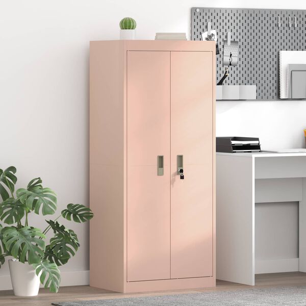 vidaXL Storage Cabinet Pink 60 x 40 x 140 cm Steel