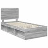 vidaXL Bed Frame Grey Sonoma 100 x 200 cm Solid Pine Wood