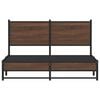 vidaXL Metal Bed Frame without Mattress Brown Oak 137x190 cm