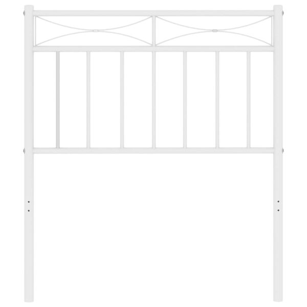 vidaXL Metal Replace Headboard White 75 cm
